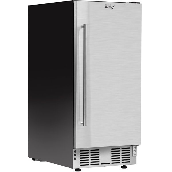 Deco Chef 15" Under Counter Mini Fridge with Stainless Steel Finish and